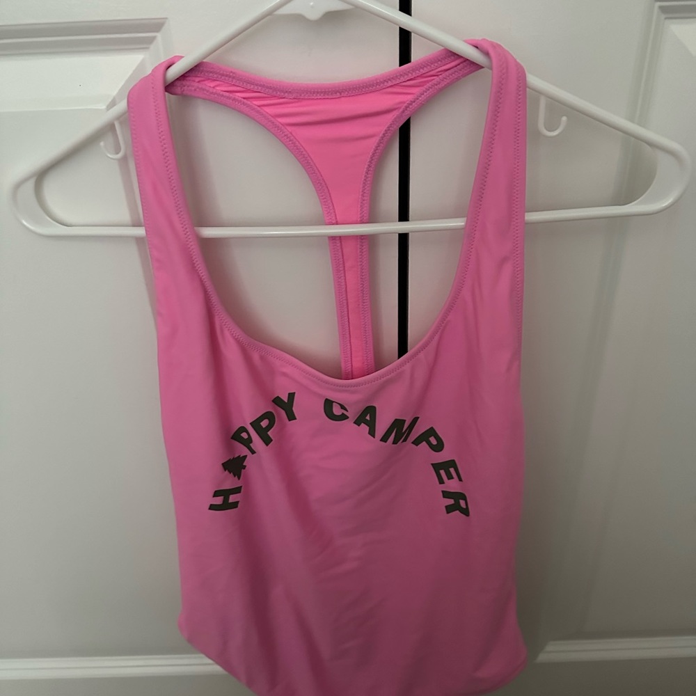 Aerie Pink One Piece Happy Camper Bathing Suit Medium